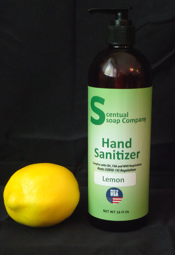 Hand Sanitizer Refill bottle 16 ounce Lemon